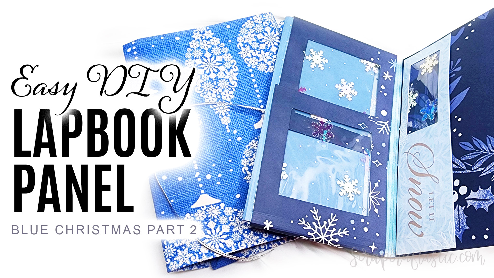 Let’s Make a Blue Christmas Folio Envelope & EASY DIY Zig Zag Pocket