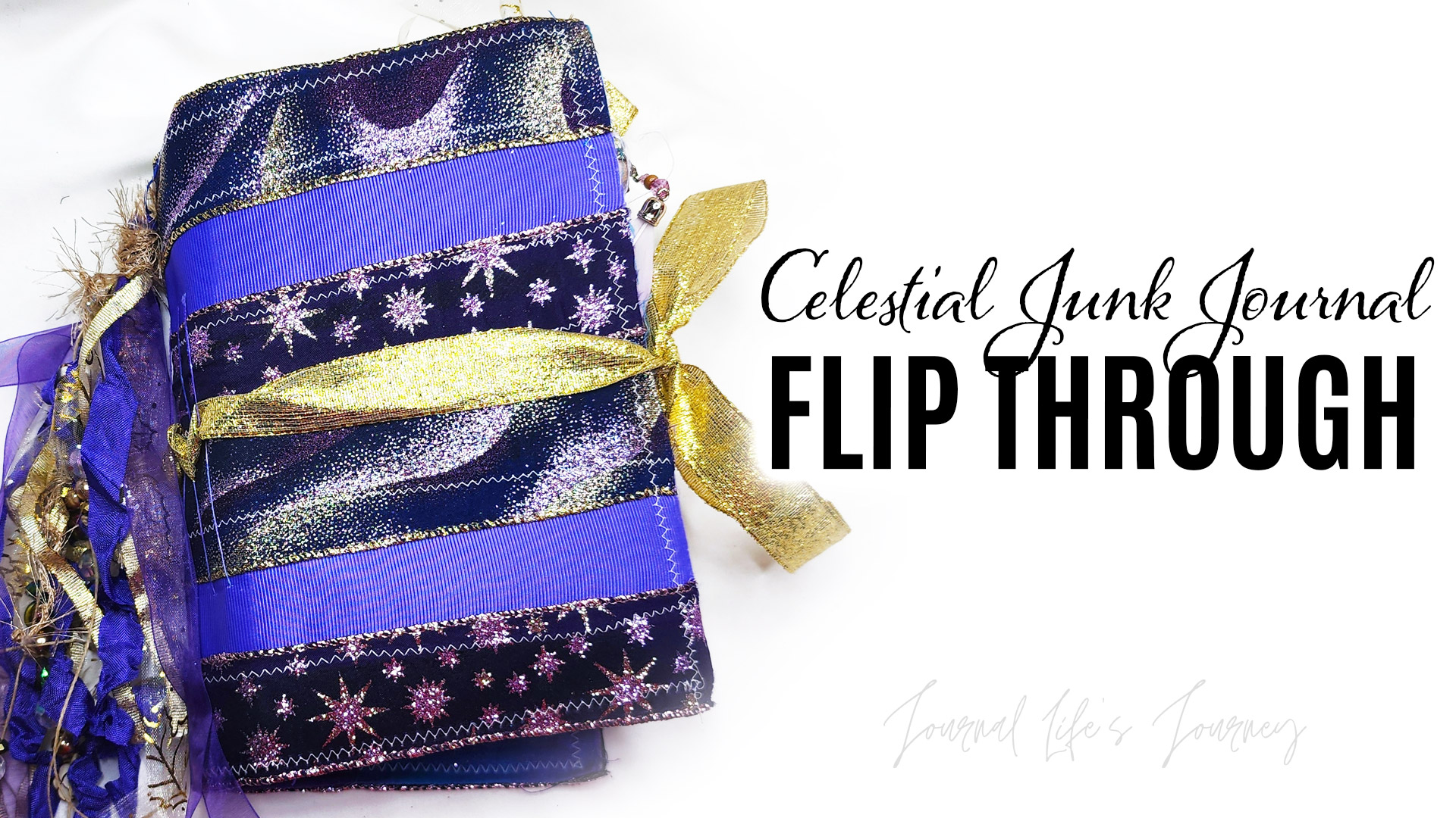 Celestial Soft Cover Handmade Junk Journal Flip Through