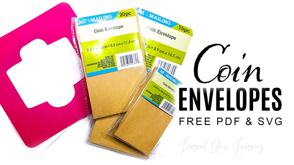 Coin Envelopes Free PDF SVG Journal Lifes Journey