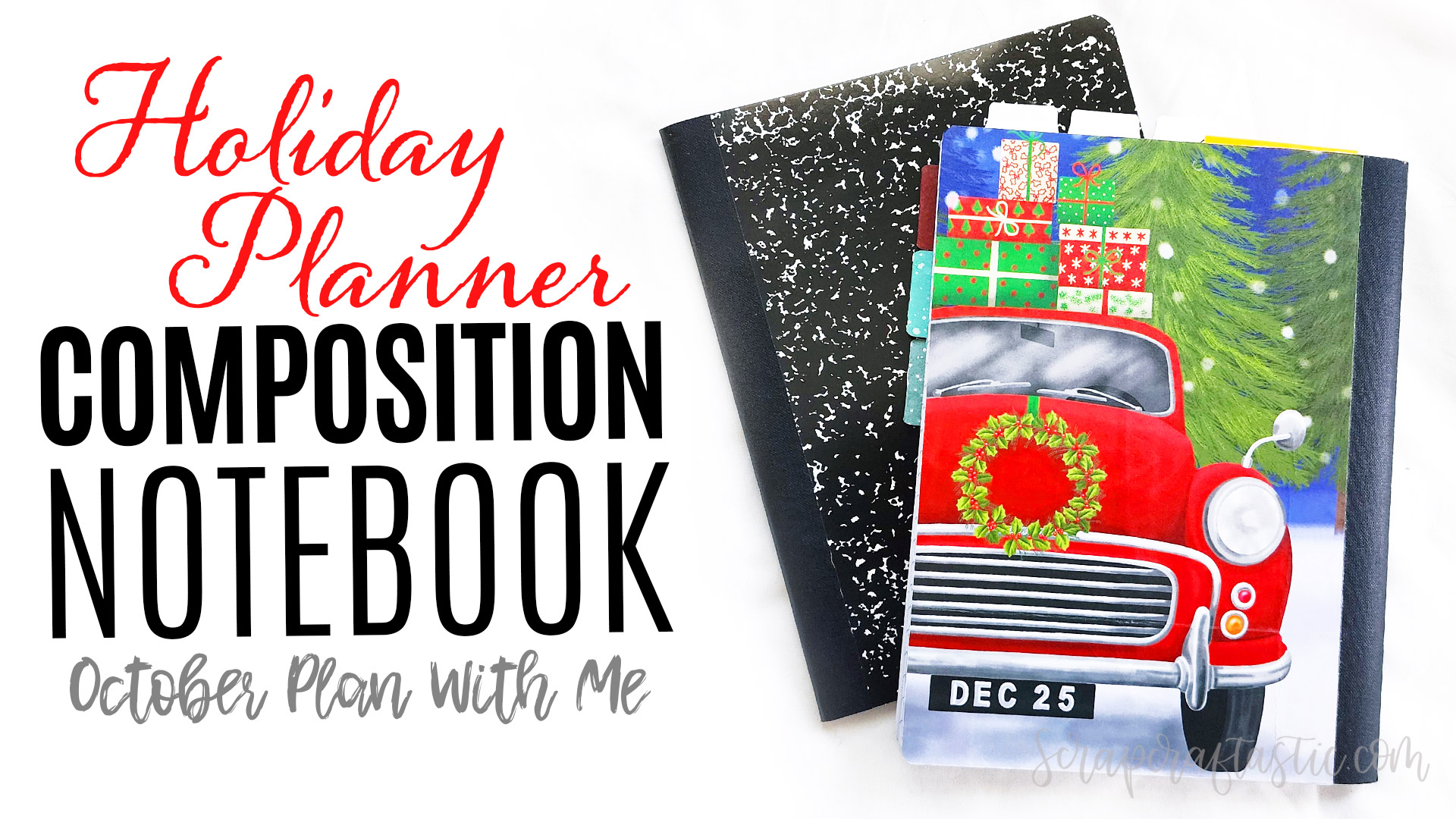 How to Decorate an Altered Composition Notebook Holiday Planner