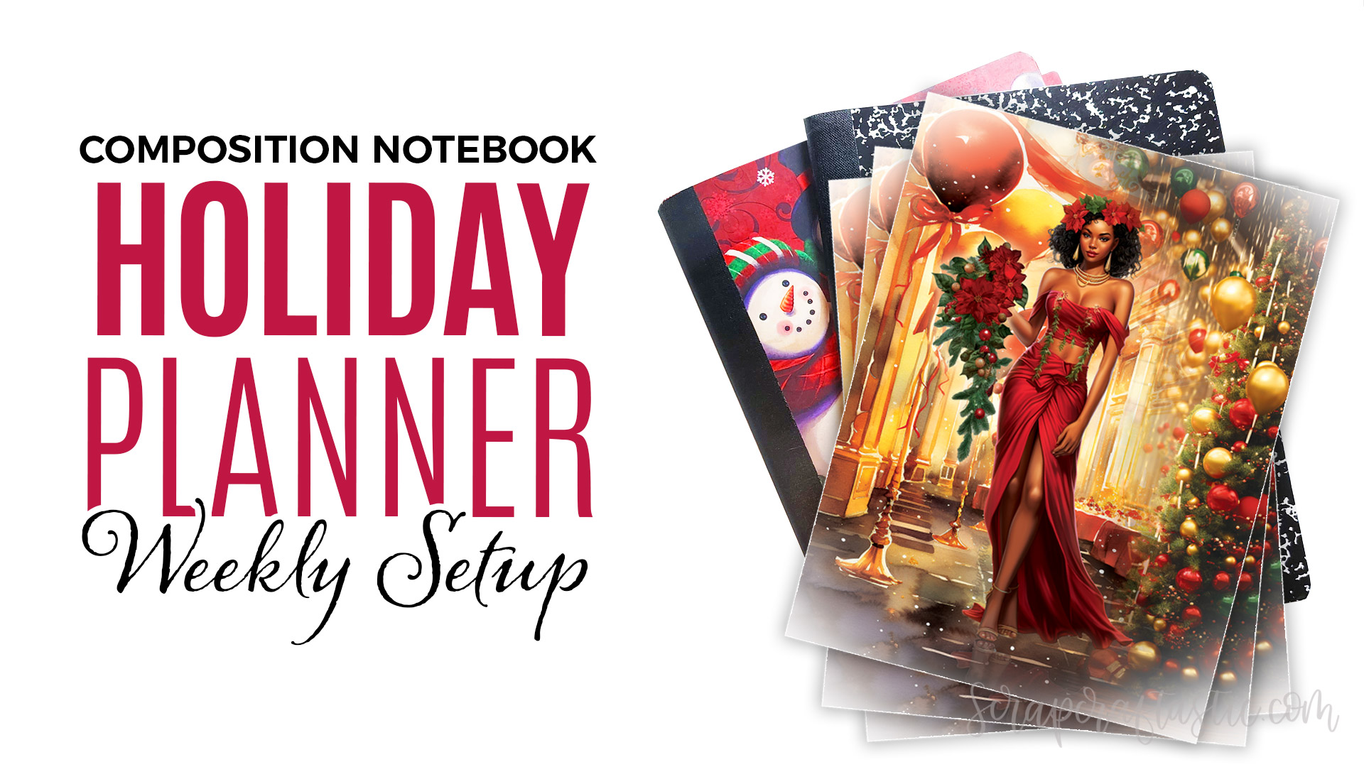 Composition Notebook Holiday Planner Weekly Setup