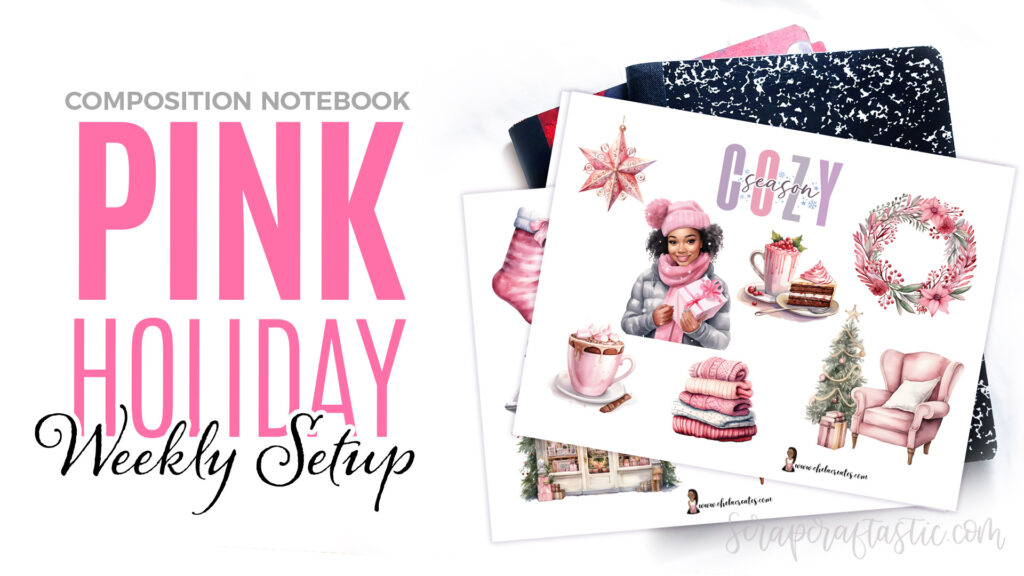 Holiday Planner Composition Notebook Pink Holiday