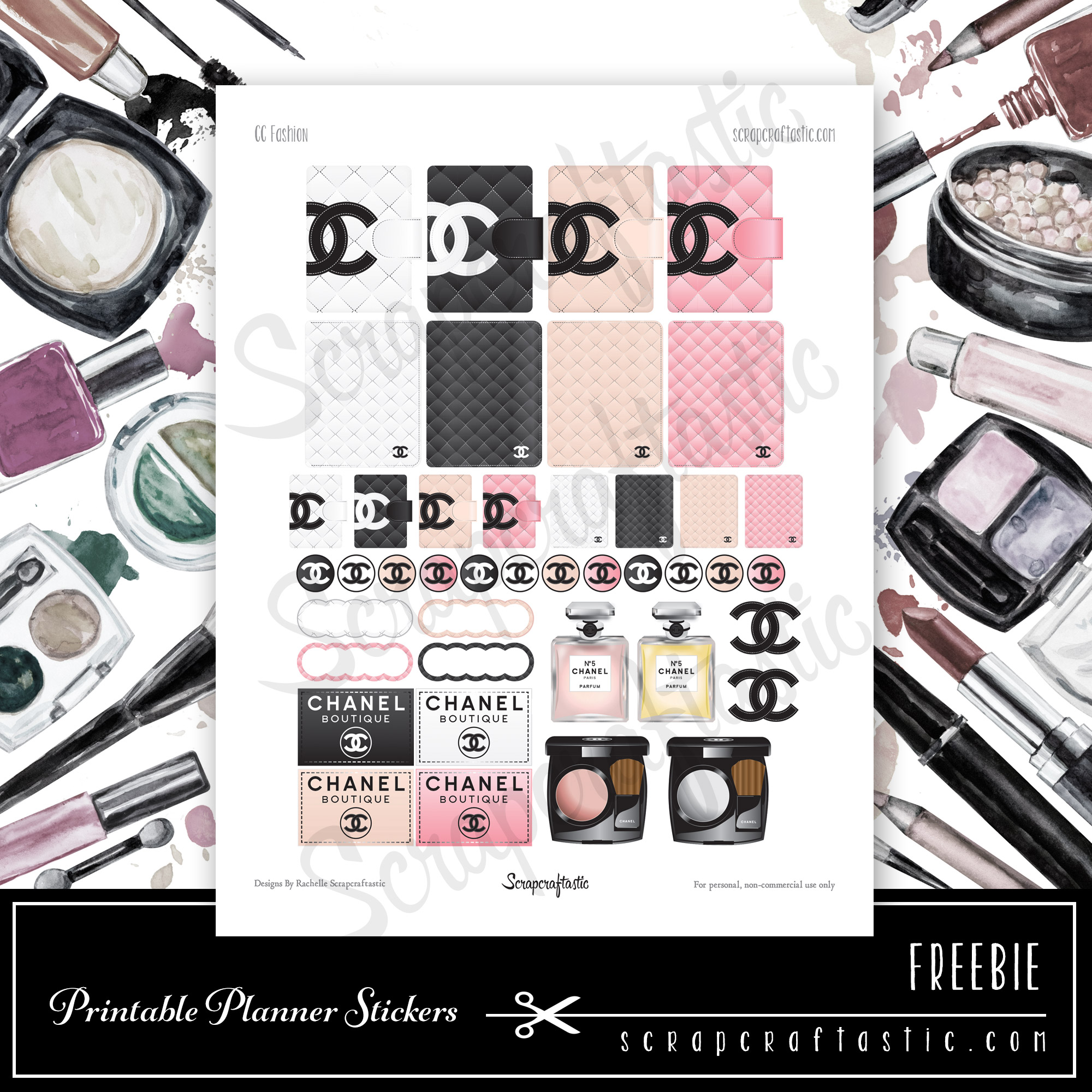 chanel makeup stickers