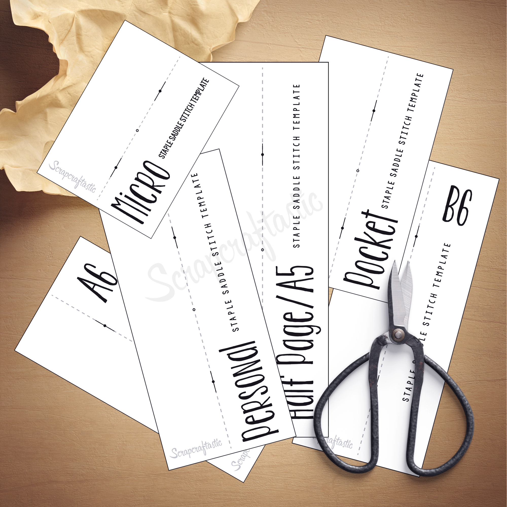 Traveler's Notebook Saddle-stitch Templates