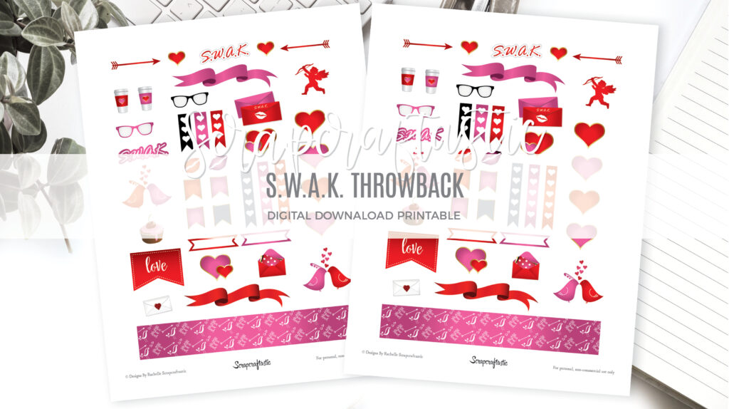 S.W.A.K . Throwback Printable Planner Stickers Free Digital Download