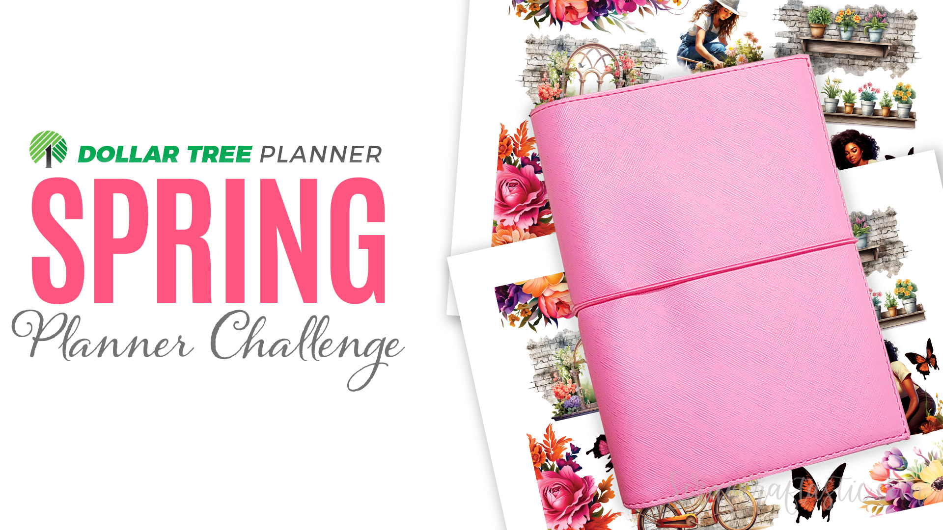 Dollar Tree Planner Challenge GREEN & GOLD and SPRING Weekly Setup