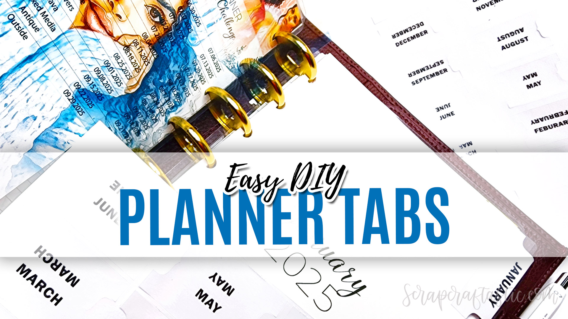 Easy DIY Laminated Self Adhesive Monthly Tabs for Your Planners