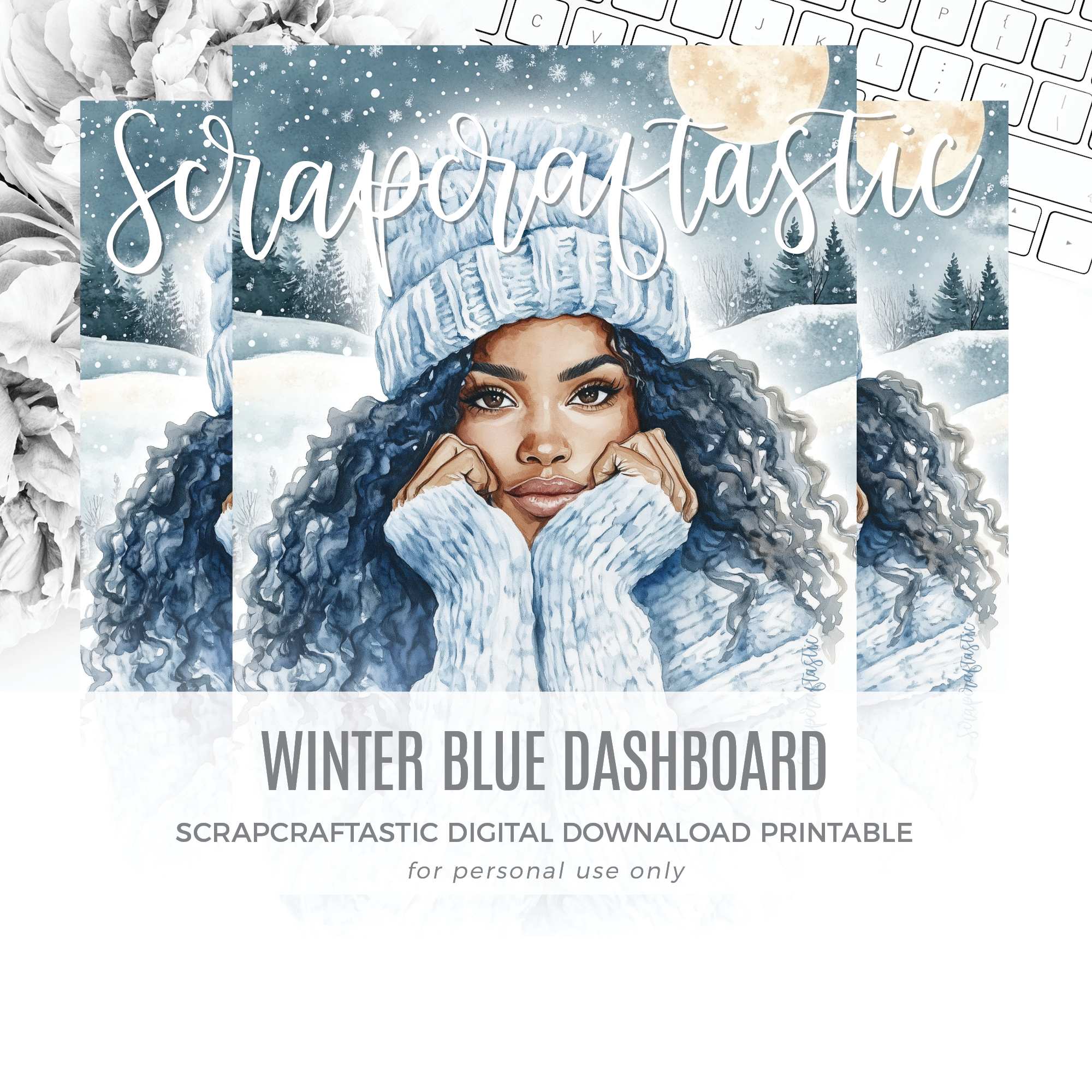 Winter Blue Freebie Friday Dashboard