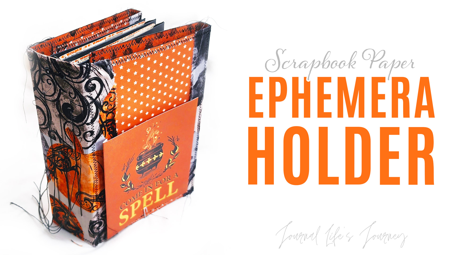 Easy DIY Scrapbook Paper Ephemera Storage Folio with Vellum Pockets