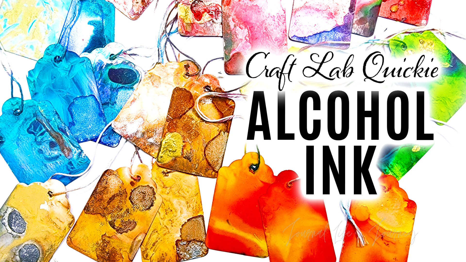 Experiment With Alcohol Inks on Tiny Tags | A Craft Lab Quickie