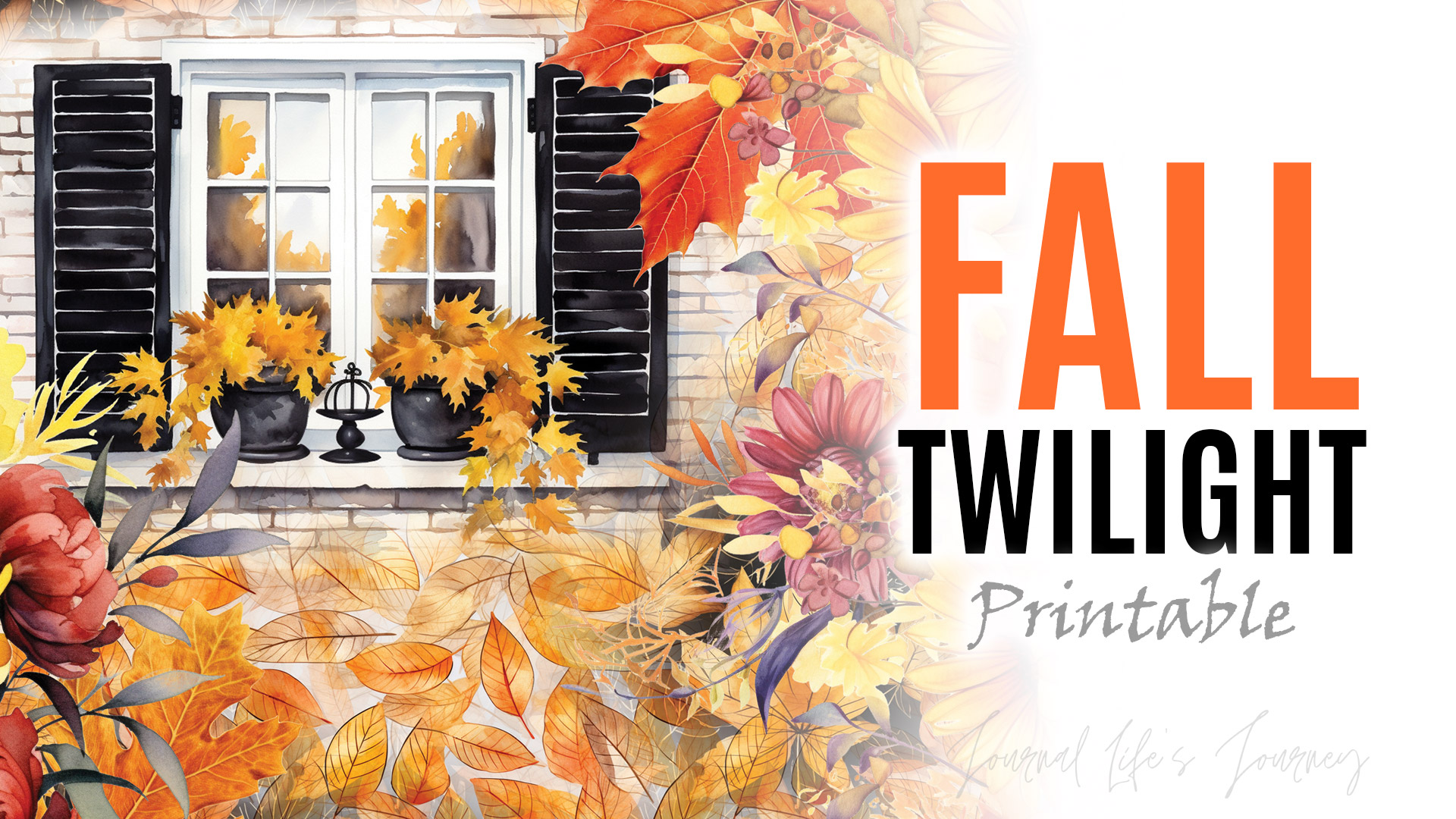 Fall Twilight Printable Collage Papers and Ephemera