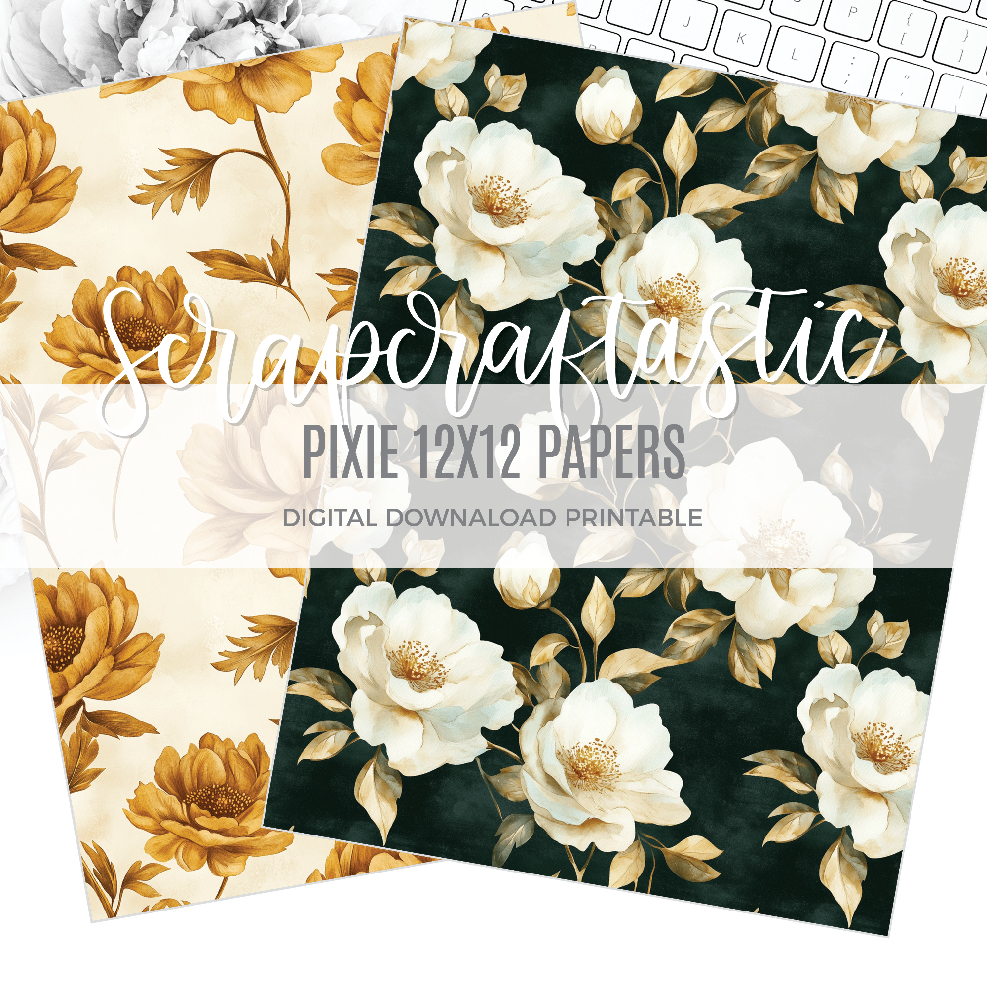 PIXIE 12×12 Printable Papers Digital Download