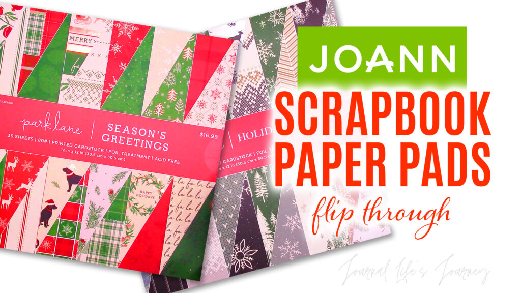 Joann Christmas Scrapbook paper pad flip through