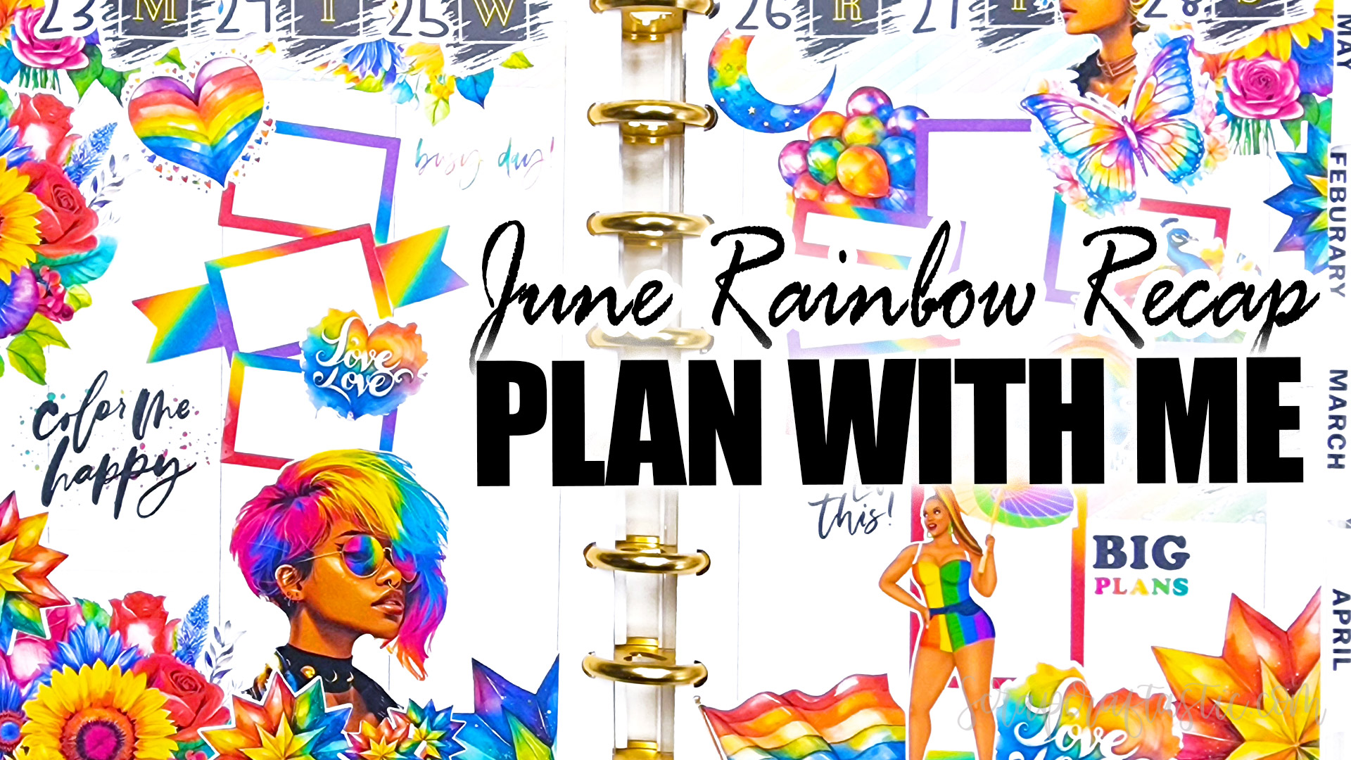 June Rainbow Recap Plan With Me