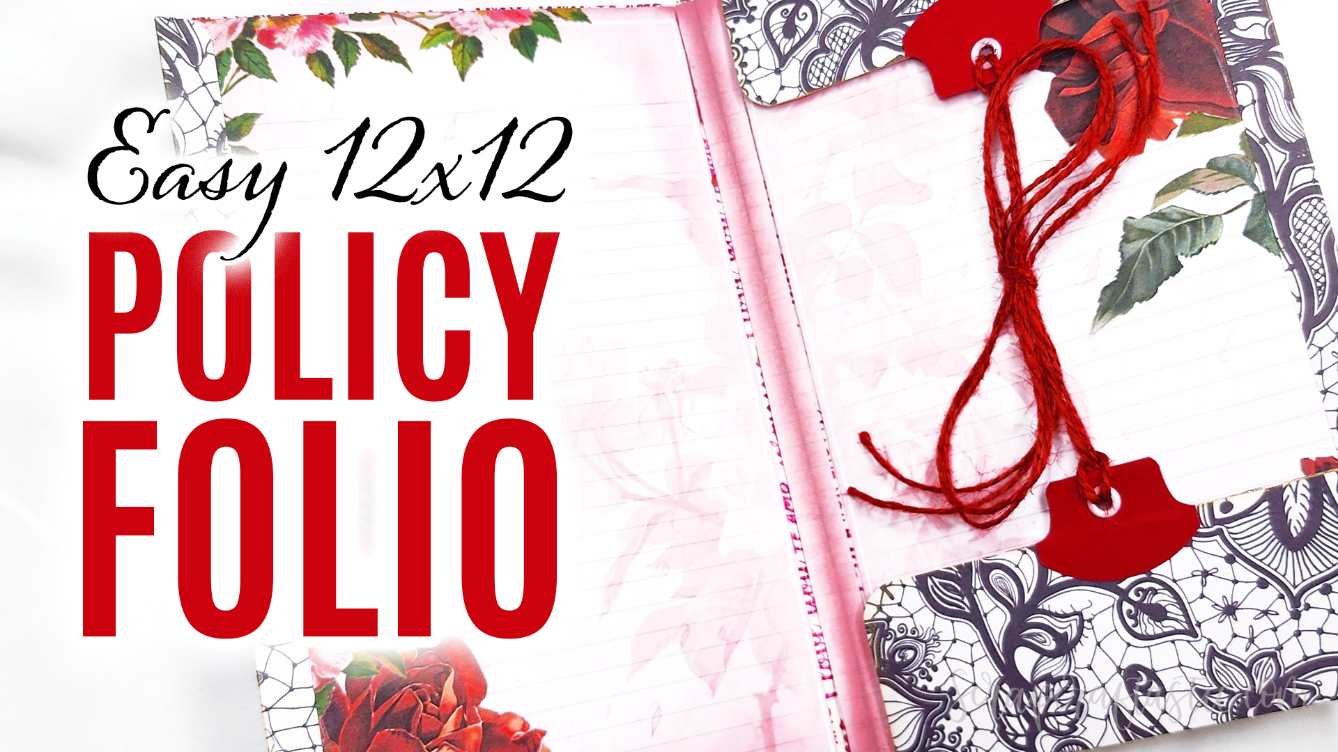 Easy DIY POLICY FOLIO One Sheet Wonder 12×12 Craft With Me