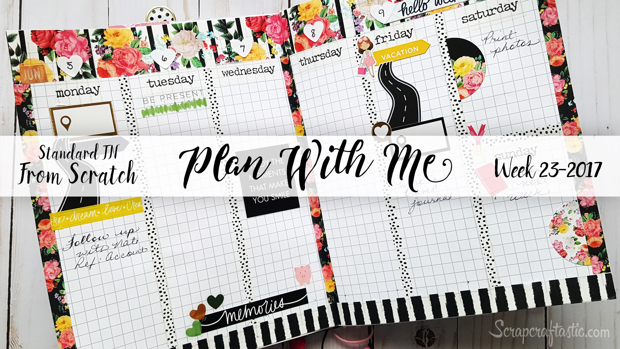 Week 23-2017 / Plan With Me “From Scratch” Traveler’s Notebook Standard Size