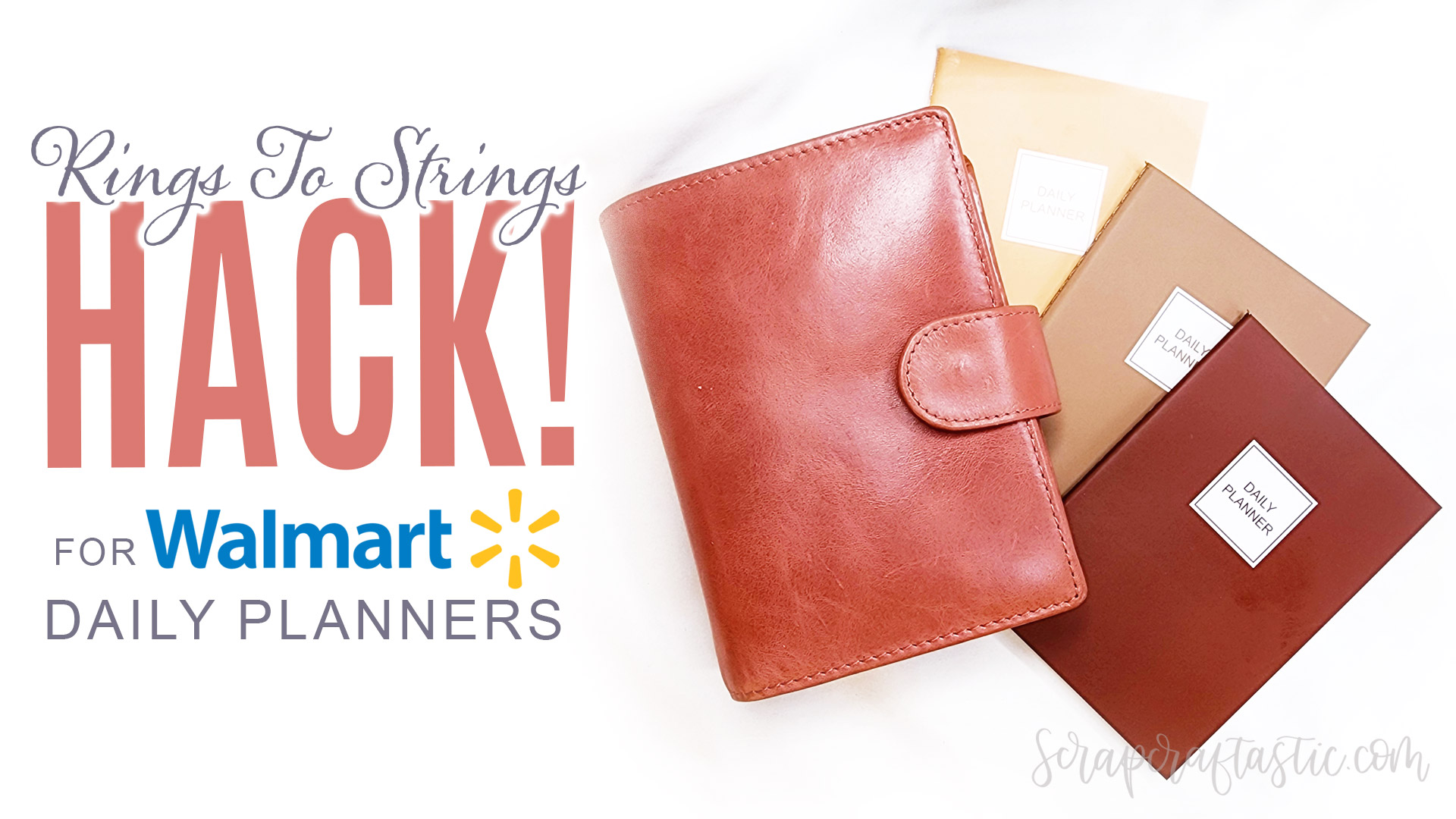 Walmart Daily Planner Easy DIY Pocket Rings to Traveler’s Notebook