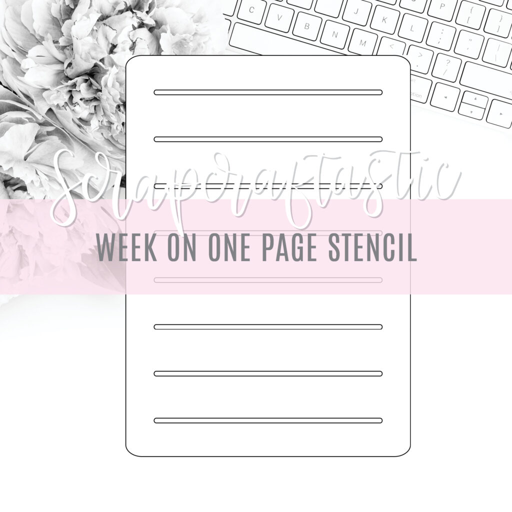 Week on one page stencil cutfile