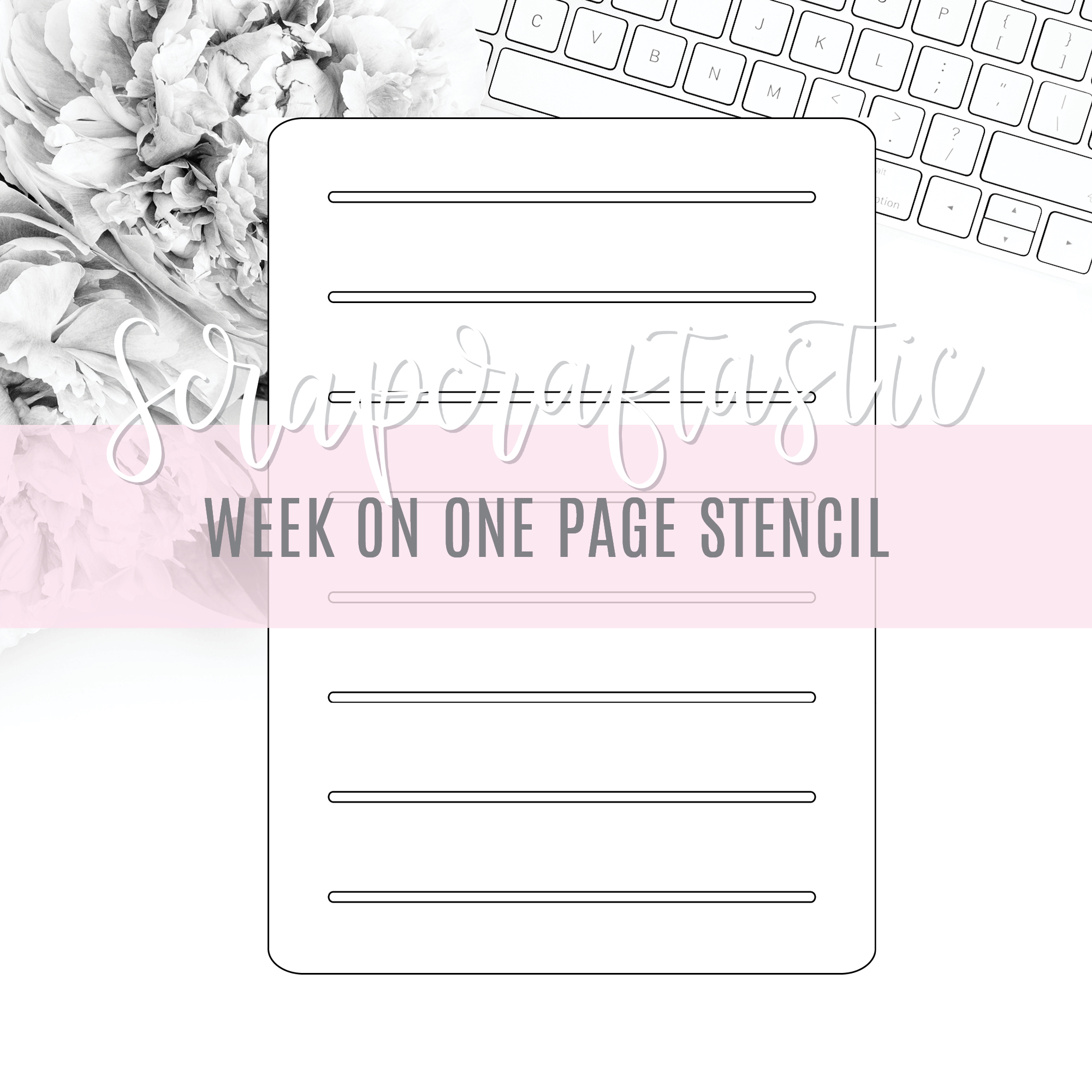 Week on one page stencil cutfile