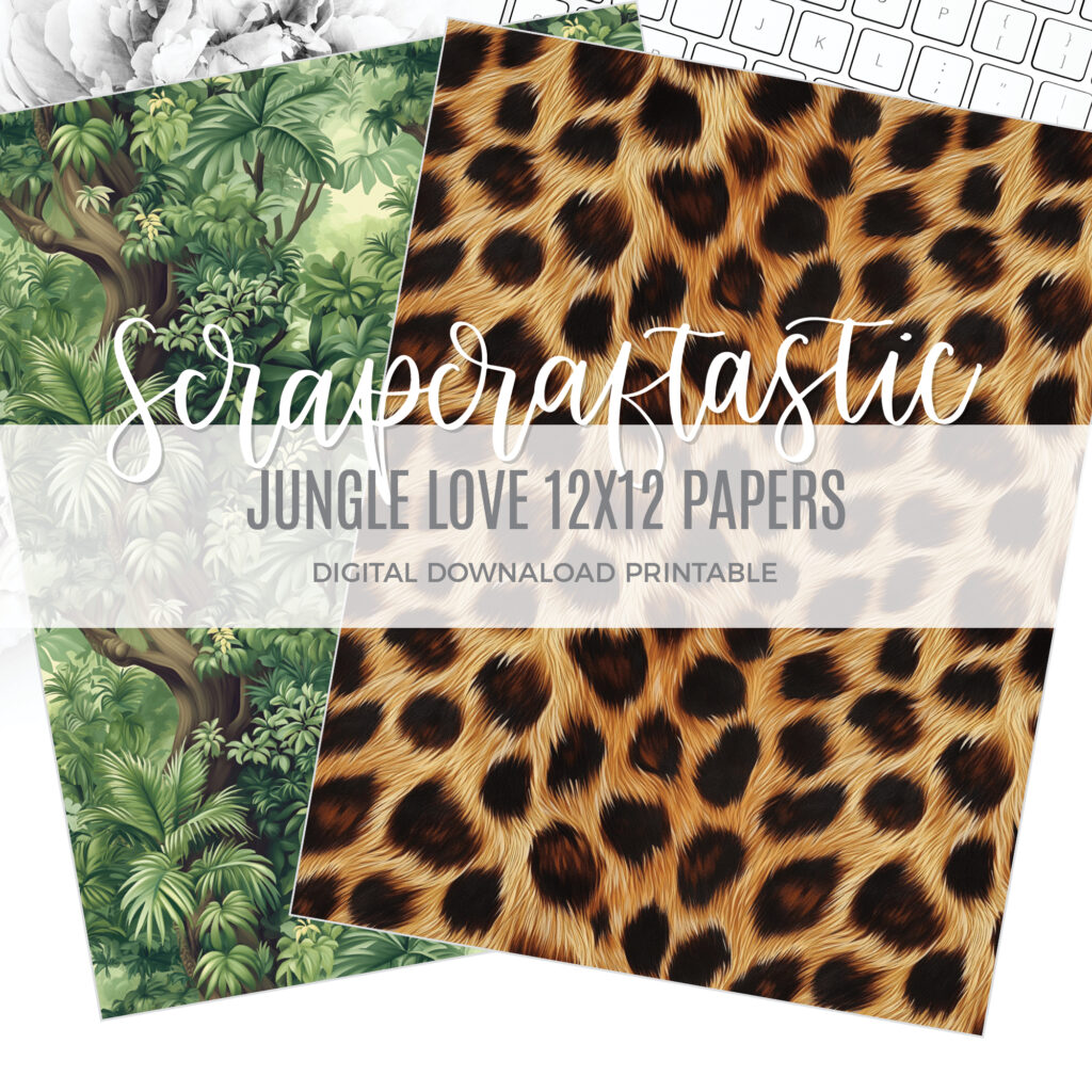 Jungle Love Pattern Paper Printables