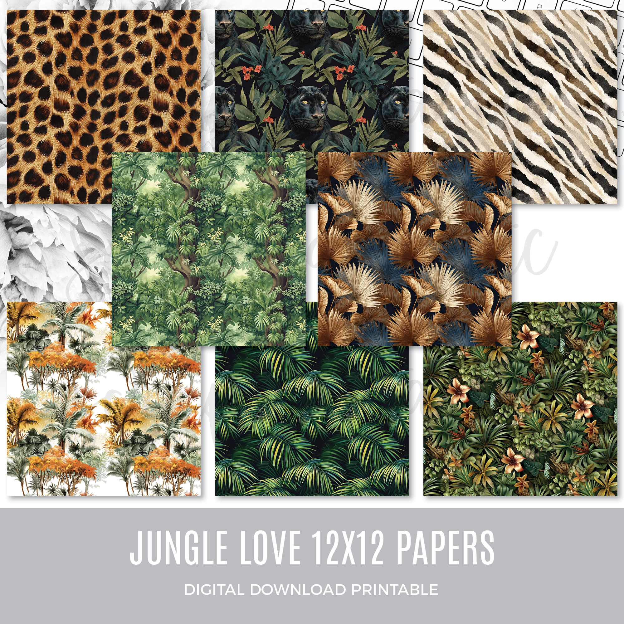 Jungle Love Pattern Paper