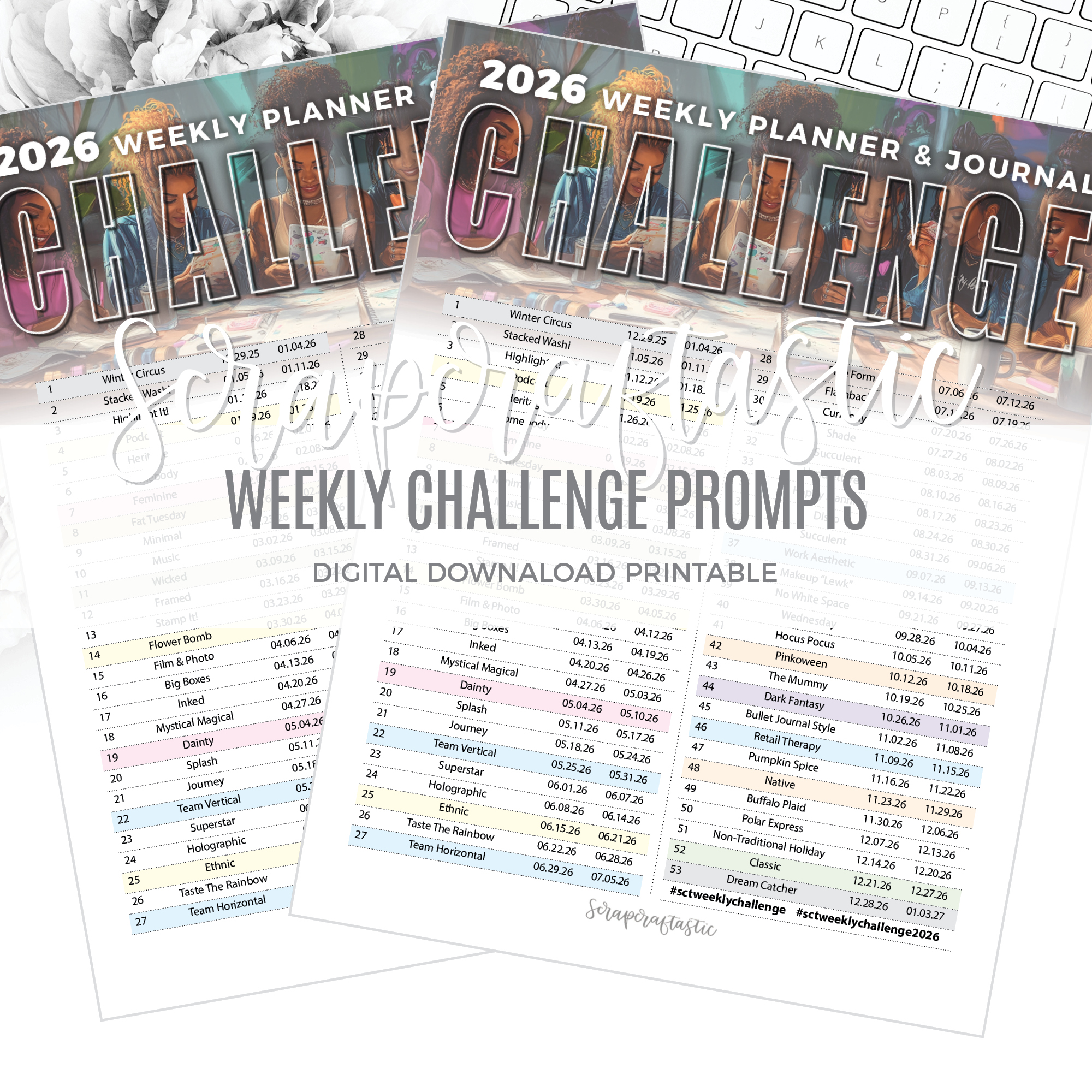 2026 Weekly Planner and Journal Challenge