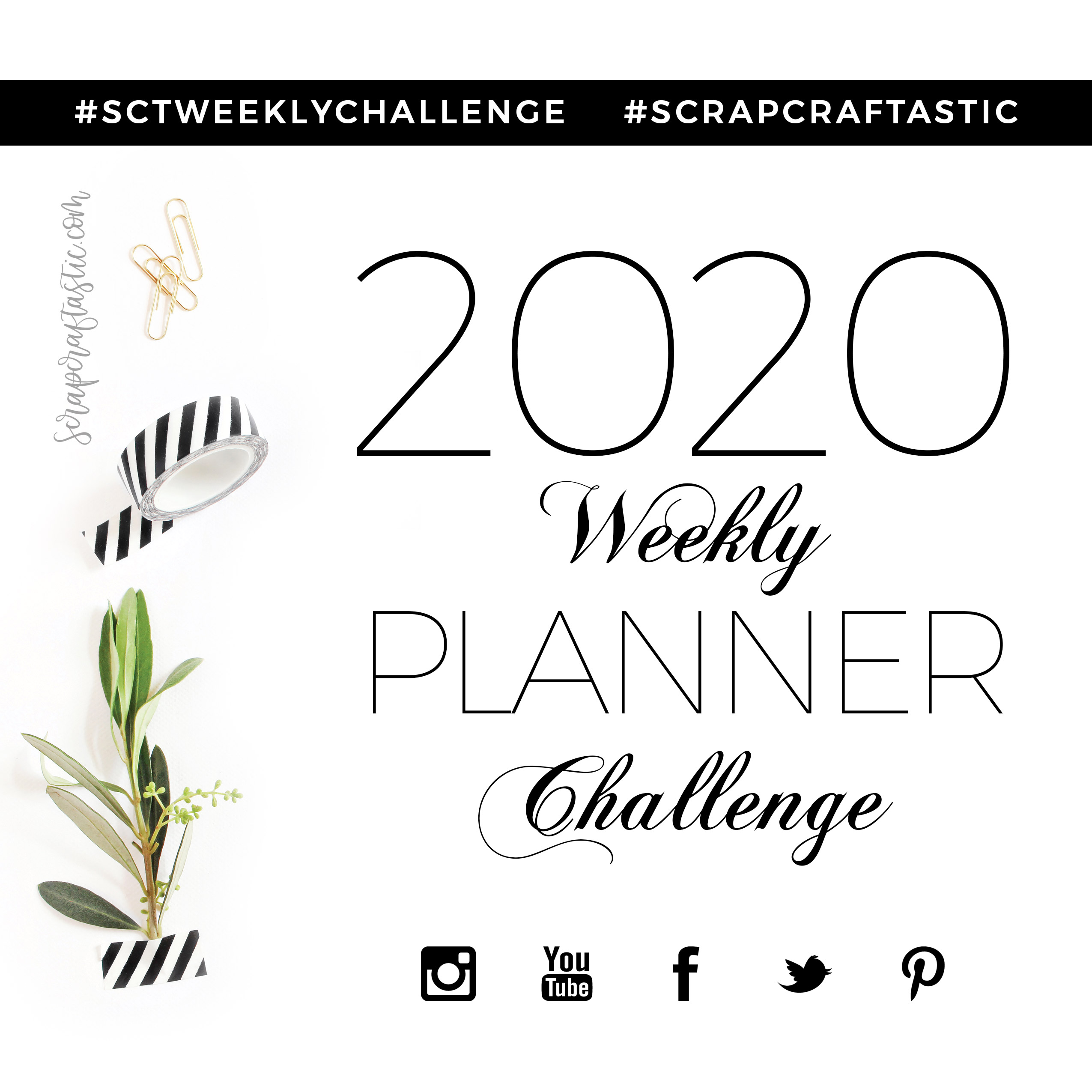 2020 Scrapcraftastic Weekly Planner Challenge