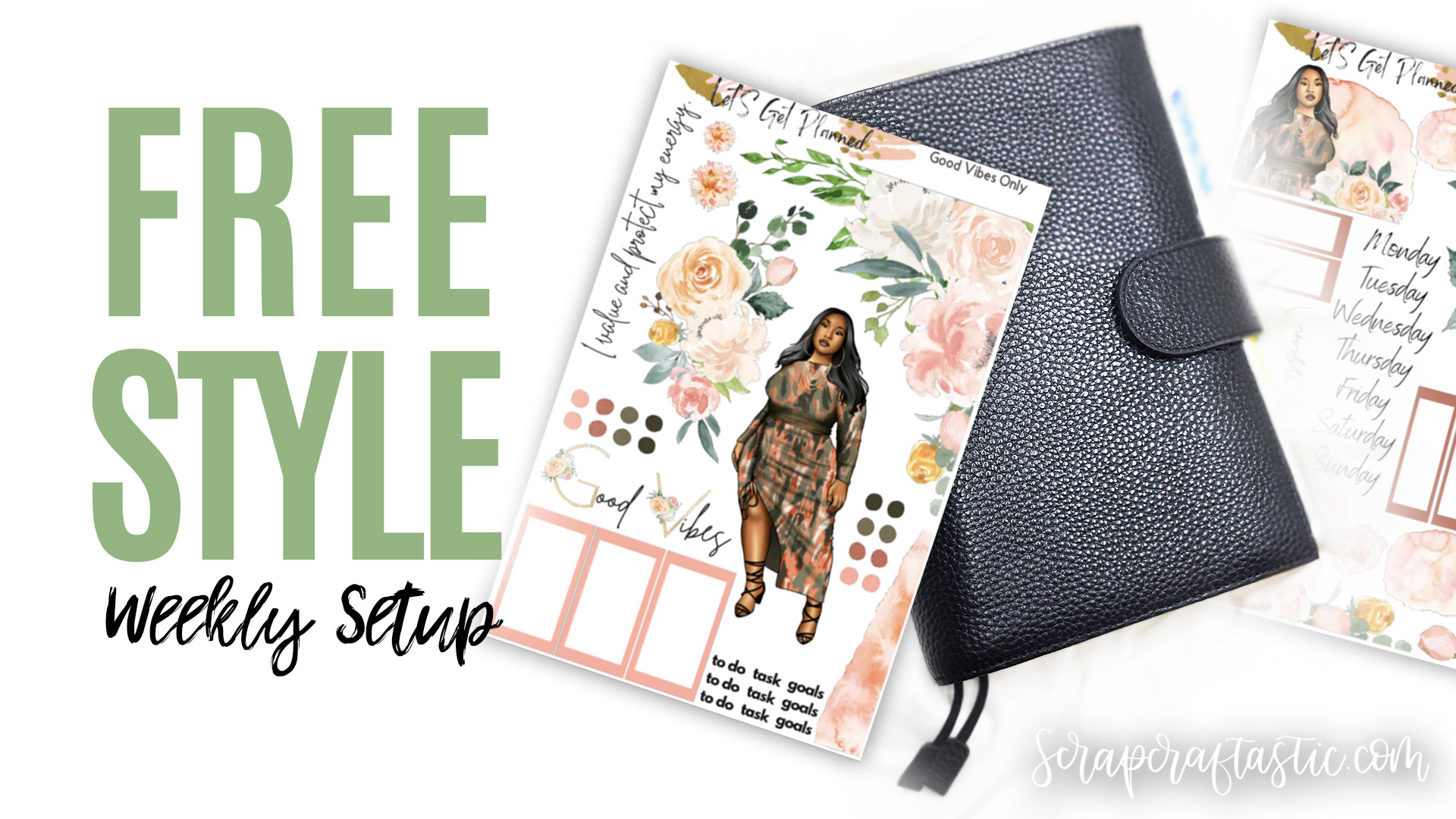 How To Create a Free Style From Scratch Planner Spread Weekly Layout