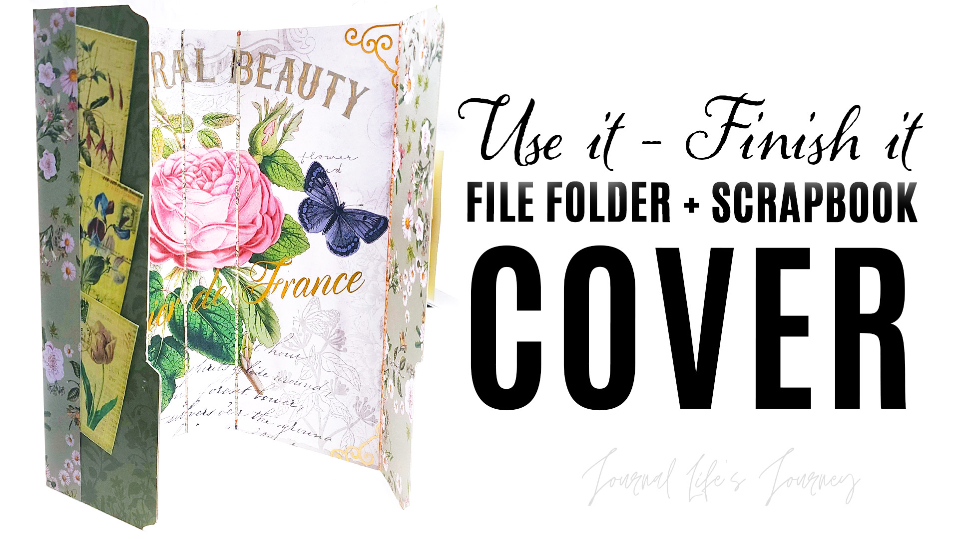 How To Make A Handmade Journal Cover form a File Folder | USE IT – FINISH IT!