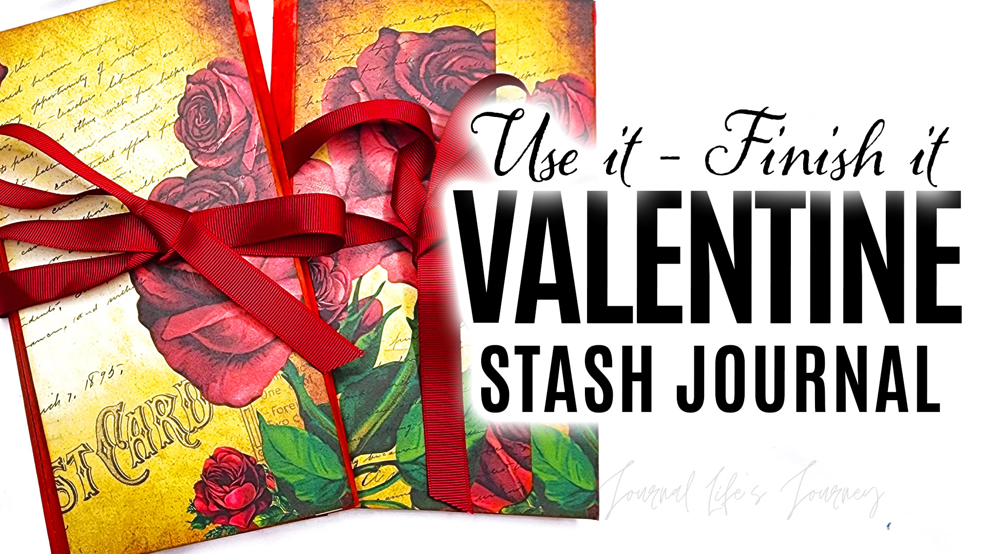 USE IT – FINISH IT! Valentine Inspired Junk Journal File Folder Folios