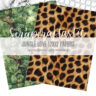 JUNGLE LOVE 12×12 Printable Papers Digital Download