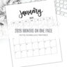 2026 Month On One Page Free Printable Digital Download